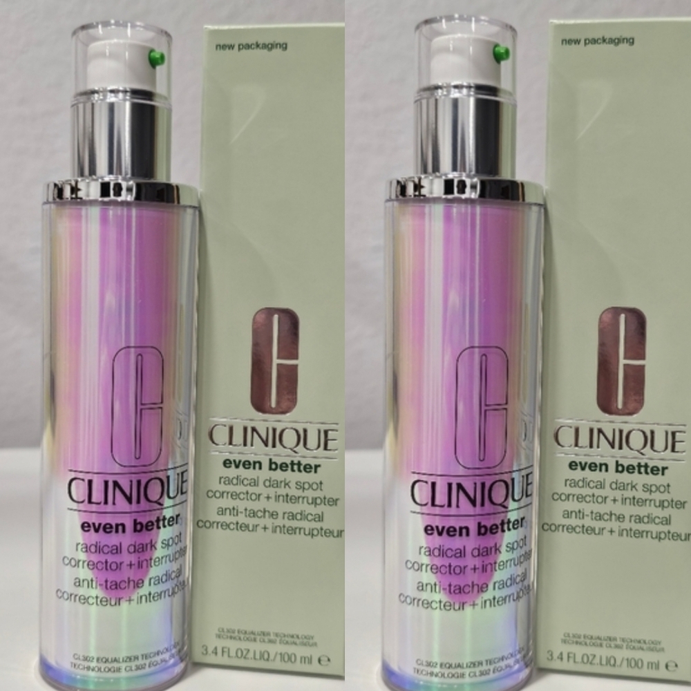 2x CLINIQUE even better clinical radical dark spot corrector 100ml Each
